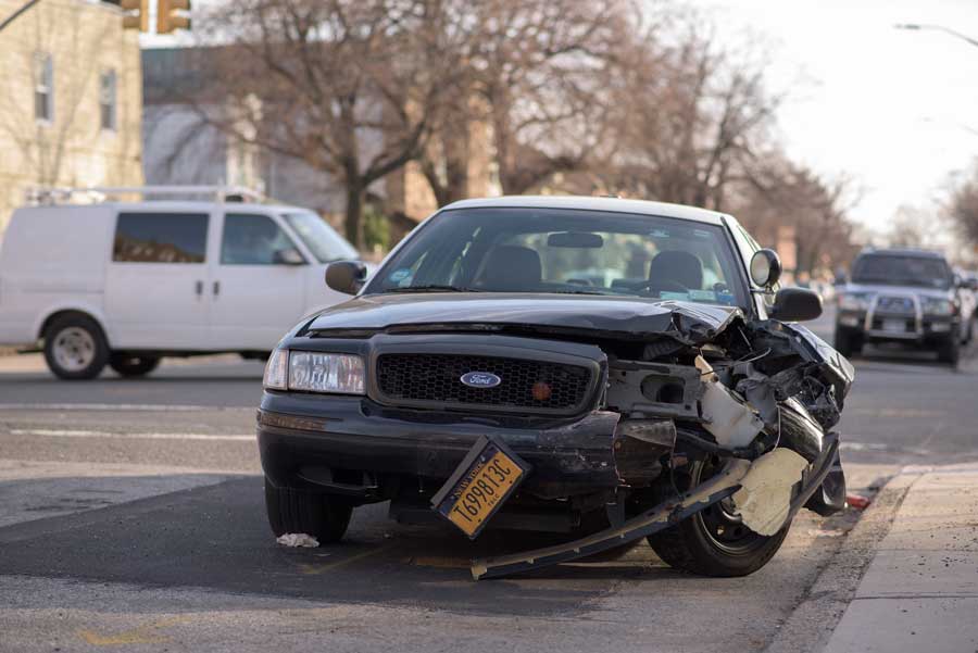 Front end car accident