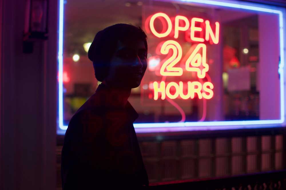 available business hours, open 24 hours